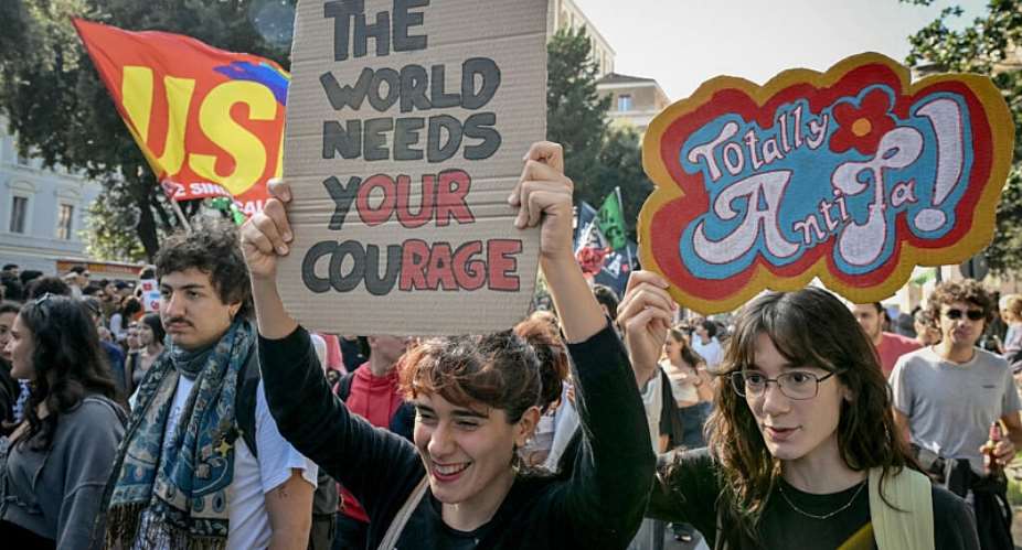 Young people in Italy are calling for more funding for education and housing and cuts to defence spending. -  Alberto PIZZOLI / AFP