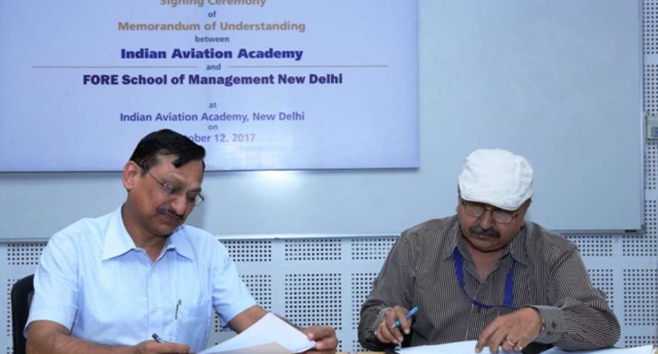 FORE School signs MOU with Indian Aviation Academy for conducting Management Development Programs.