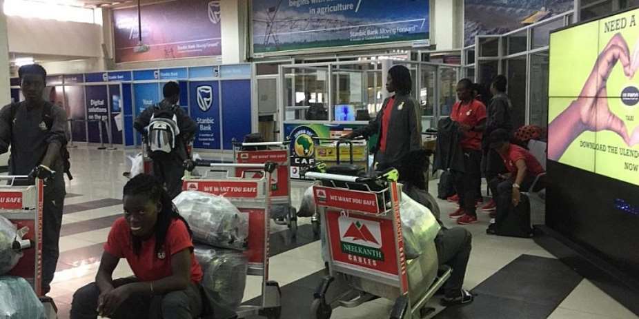 AFCON 2018: Black Queens Land In Lusaka To Prepare For Zambia Friendly
