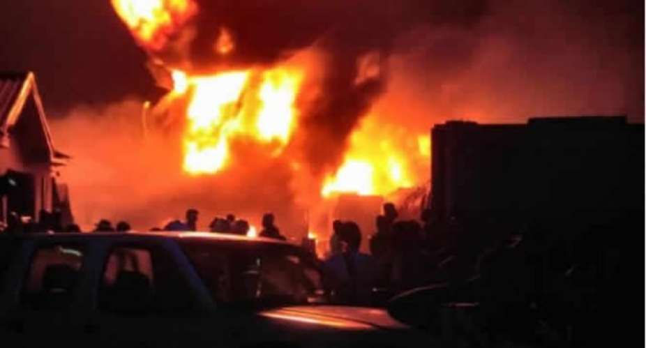 Photos How Fire Burnt 15 Gas Tankers To Ashes At Kpone
