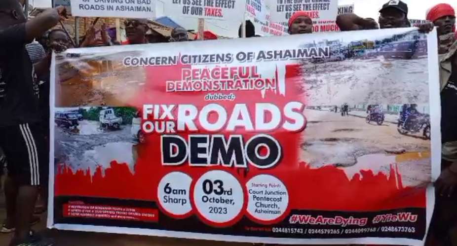 Fix Our Roads demonstration hit Ashaiman