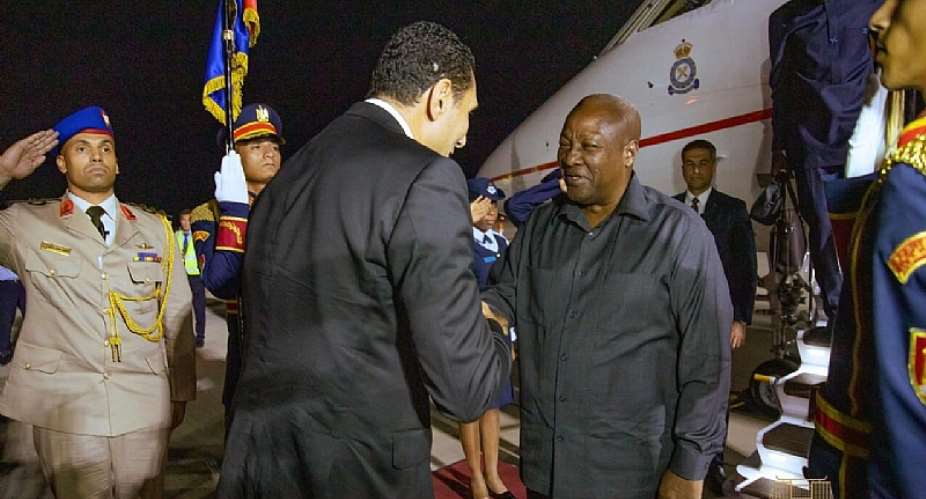 Mahama in Egypt for AU Mid-Year Summit