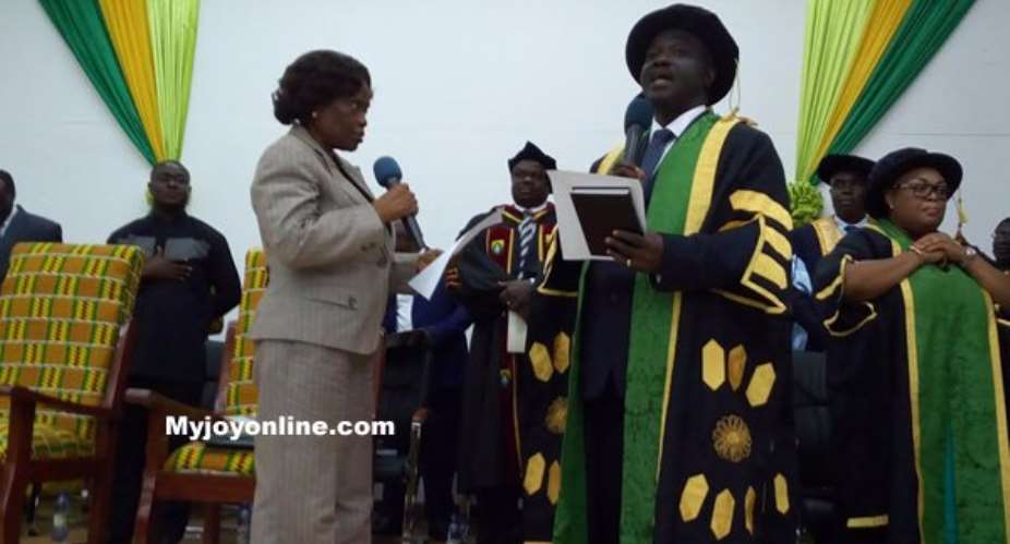 UHAS inducts Professor John Owusu Agyapong as New Vice Chancellor