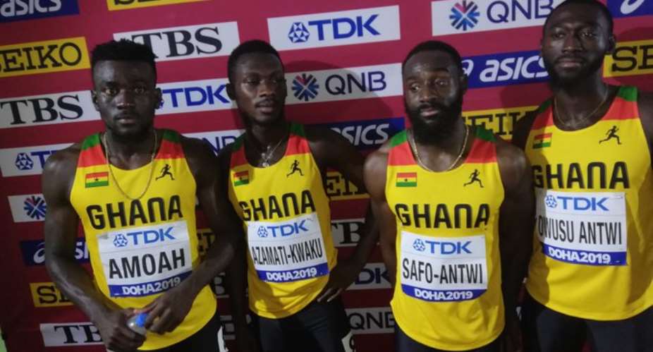 Doha 2019: Ghana Mens 4 x100m Relay Team Finish 6th To Miss Out On Final