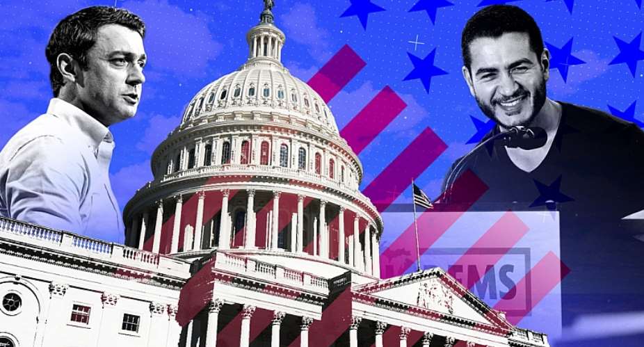 Georgia Senator Jon Ossoff (top left) is running for re-election in the November 2026 US midterms while Abdul El-Sayed (top right) is the Democratic candidate for the Senate from Michigan. -  Graphic studio FMM (composite)