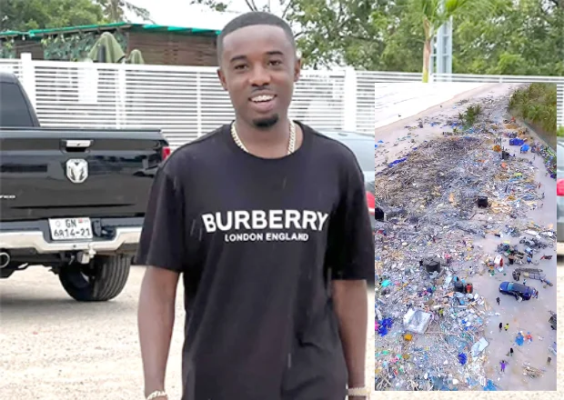 Criss Waddle, INSET: A view of the demolished beach