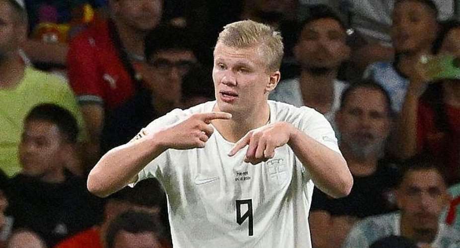 Getty ImagesImage caption Erling Haaland has failed to score in back-to-back games for Norway