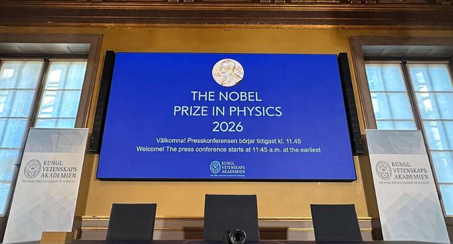 winner of the 2026 Nobel Prize in Physics was announced at the Royal Swedish Academy of Sciences (KVA) in Stockholm. -  Steffen Trumpf, Reuters