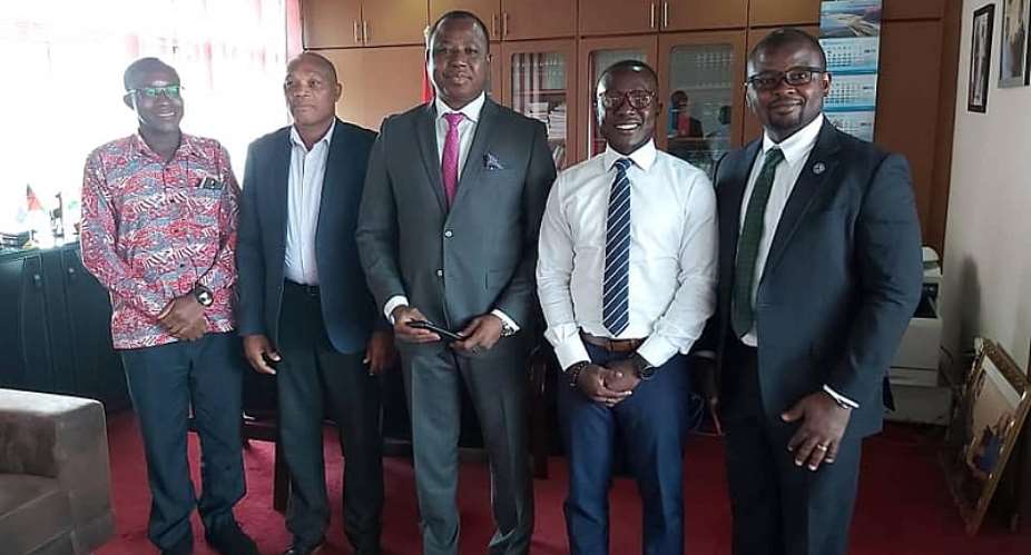 From left to right, Philip Banini, Dr Annan, Joseph Whittal CHRAJ Boss, Nana Boakye-Yiadom, Henry Kyeremeh