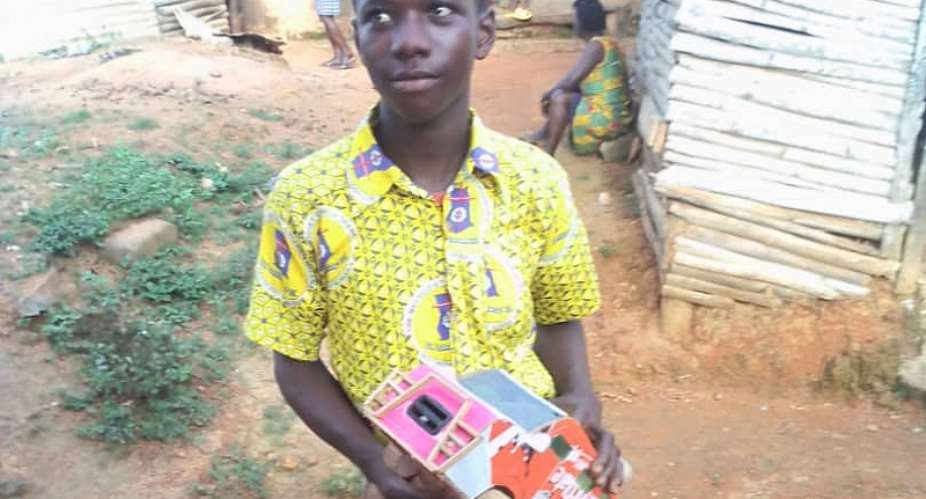 A primary six pupil of the Axim Methodist Primary School in the Nzema East District of Western Region, Master Benjamin Baidoo