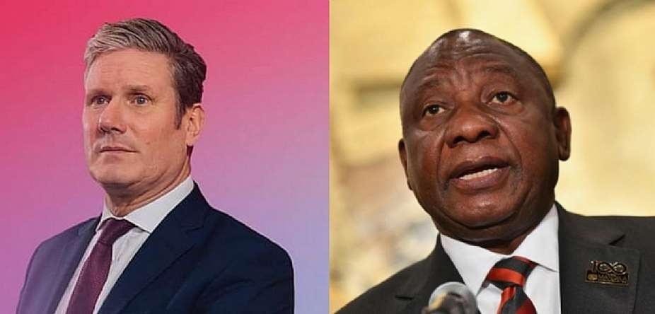 British Prime Minister Sir Keir Starmer and South Africa President Cyril Ramaphosa