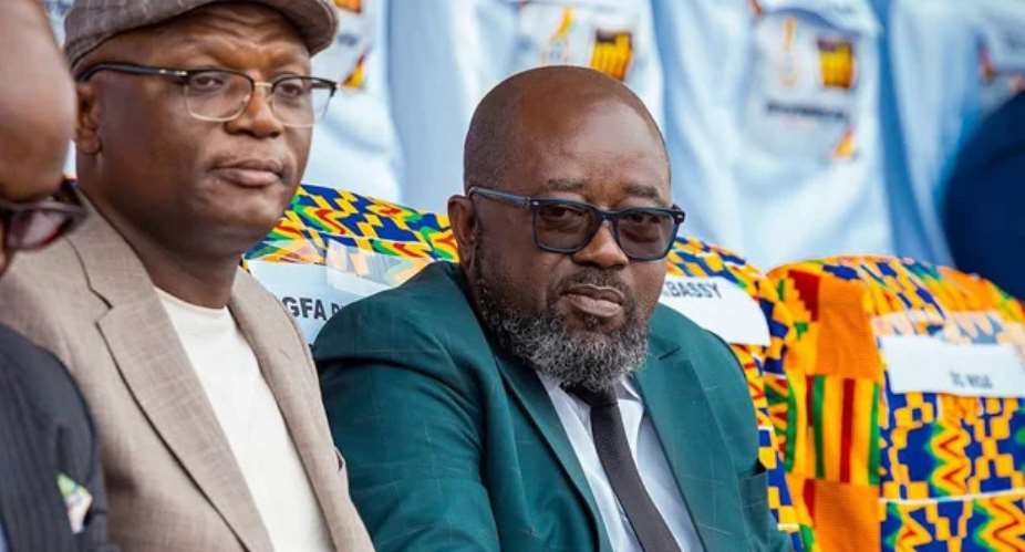 Minister of Sport, Kofi Adam and Ghana Football Association President Kurt Okraku