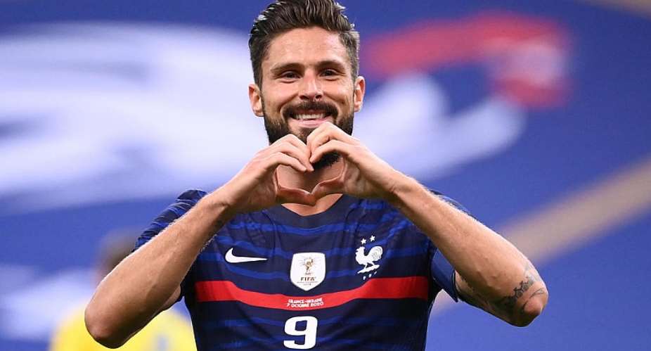 Giroud becomes France's second highest goalscorer during 7-1 romp past Ukraine
