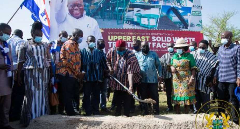 Akufo-Addo Cuts Sod For 15 million Upper East Solid Waste Treatment Plant