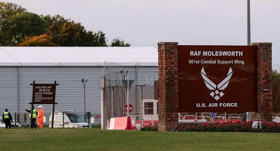 Police say a fence was breached at RAF Molesworth in southeast England, on October 8, 2026. -  Chris Radburn, Reuters