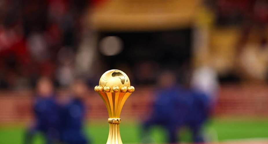 The Africa Cup of Nations trophy pictured before the start of the final football match between Senegal and Morocco at the Prince Moulay Abdellah Stadium in Rabat on January 18, 2026. -  Franck Fife, AFP
