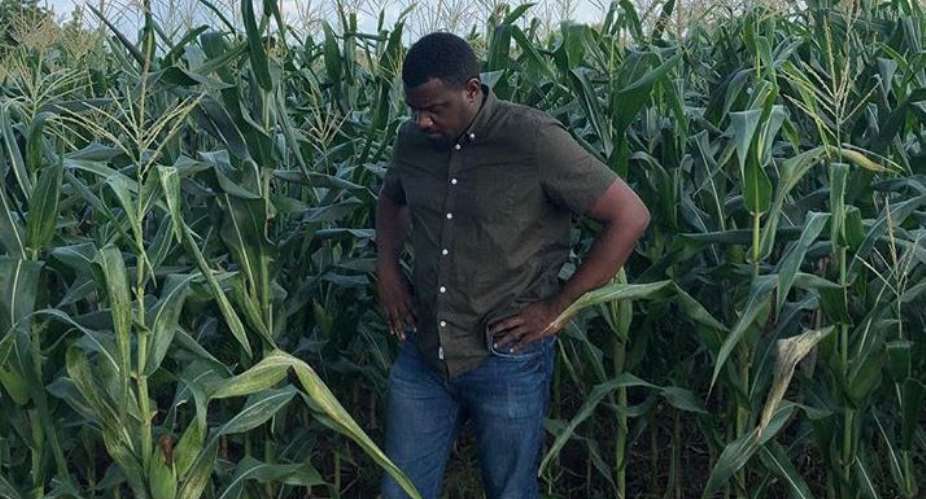 Actor, John Dumelo Shows off his 156 Acres of corn Plantation