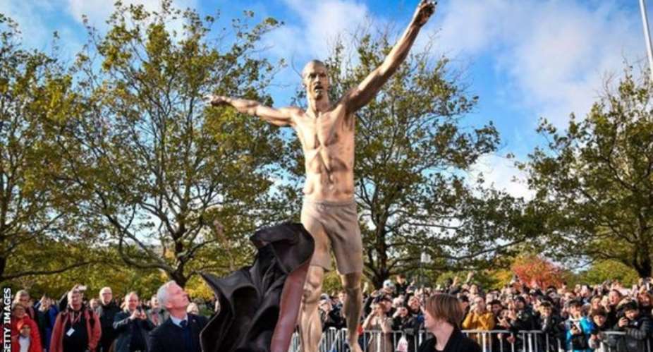 Zlatan Ibrahimovic Statue Unveiled In Sweden