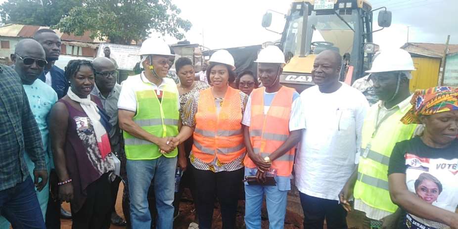 Old Ashongman-Abokobi Road: Adwoa Safo Cuts Sod For Construction
