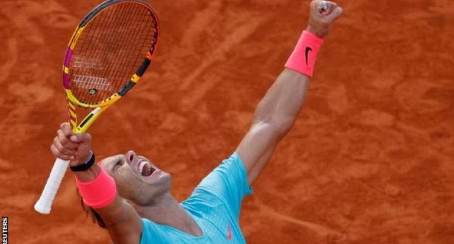 Nadal showed his relief after reaching the French Open final without dropping a set for the sixth time