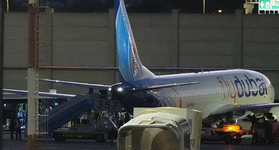 People disembark from a FlyDubai carrying Israeli passengers who had earlier been aboard another FlyDubai aircraft that made an emergency landing in Saudi Arabia approaches Ben Gurion International Airport near Tel Aviv, Israel, Wednesday, Sept. 30, 2026. -  Ariel Schalit, AP
