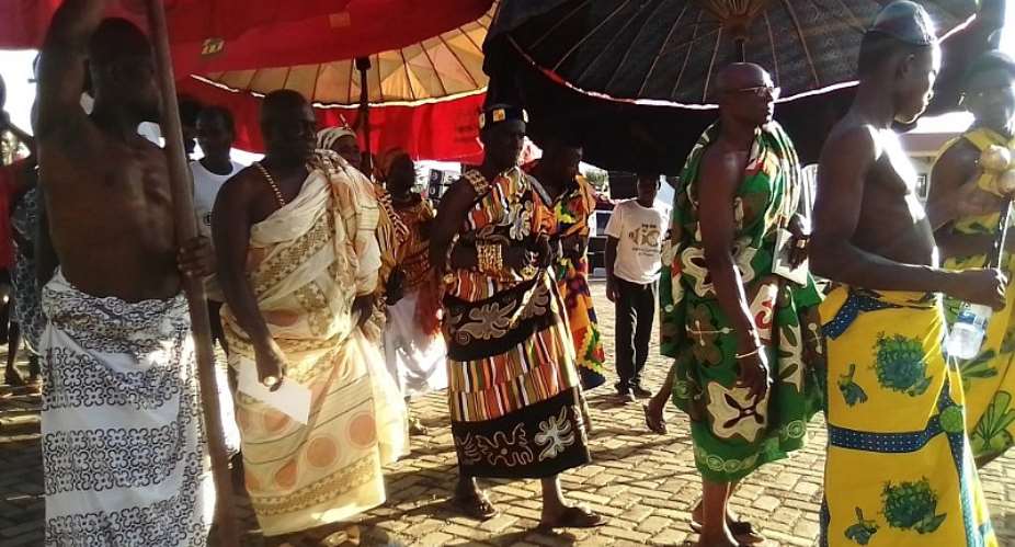 Some of the chiefs entering the durbar grounds