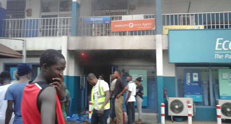 Kumasi: Fire Incident Disrupts Banking Services At Ecobank Tafo