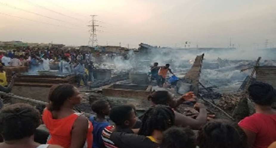 Fire renders many homeless at Tema