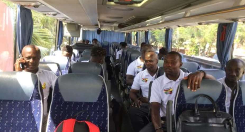 2021 AFCON Qualifiers: Black Stars Depart Accra For Cape Coast Ahead Of South Africa Clash PHOTOS