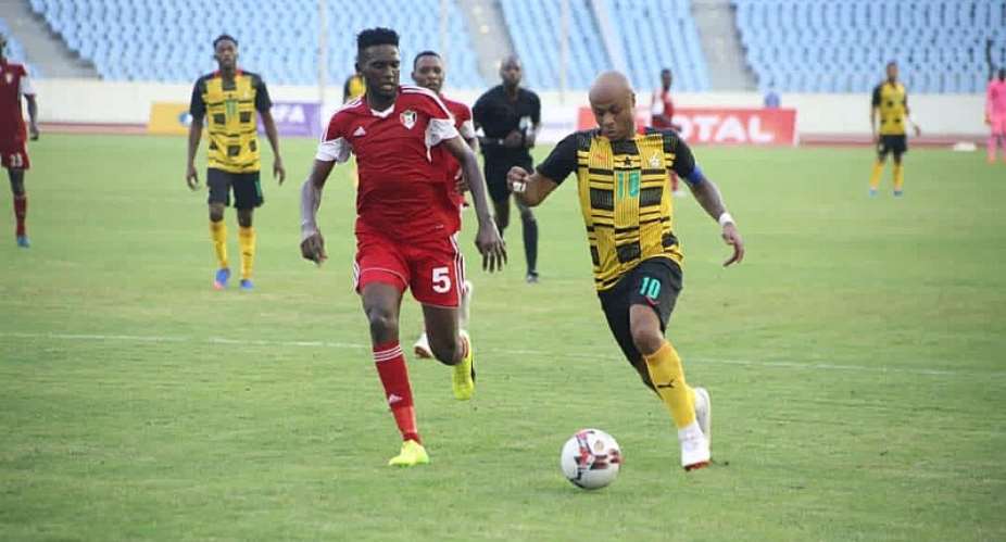 Andre Ayew in action against Sudan on Thursday. Photo CreditGFA