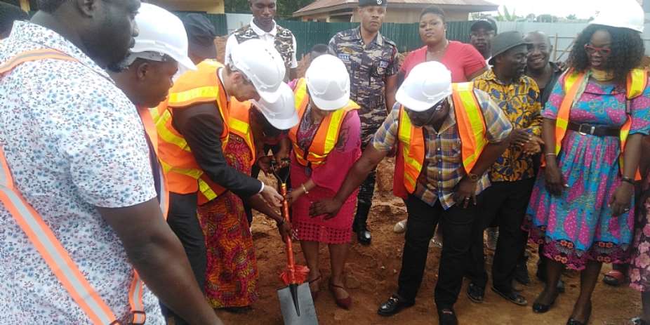 Abokobi: Adwoa Safo Cuts Sod For Construction Of OPD