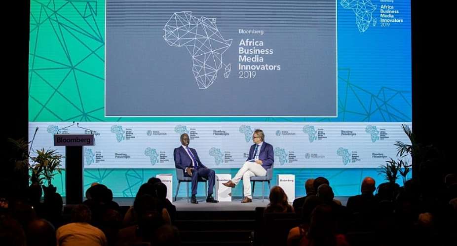 Justin B. Smith, CEO, Bloomberg Media Group and Mahammed Boun Abdallah Dionne, Minister of State and Secretary General of the Presidency of the Republic of Senegal