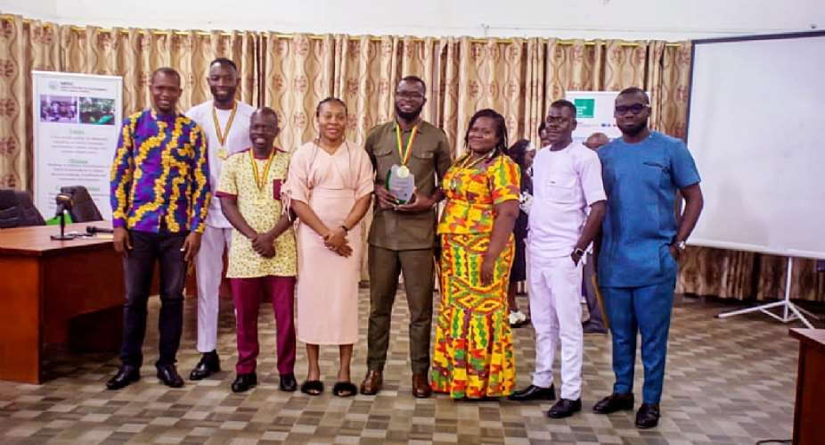 Awardees in a group photograph at the award ceremony in Accra