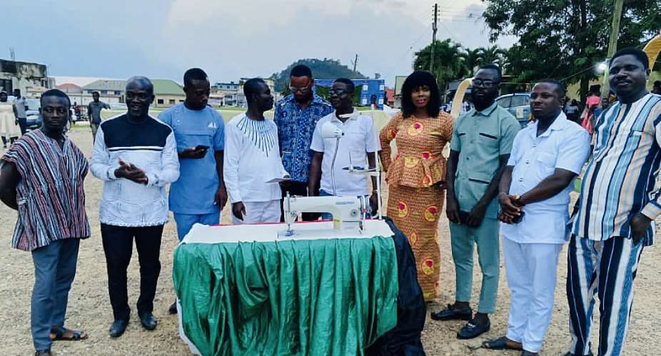 Hon Robert Wisdom Cudjoe fulfils promise to Bogoso Seamstress Training Center