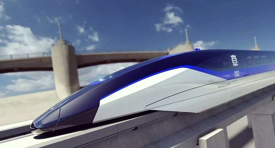 Chinas new Magnetic Levitation train for 2020 will be able to travel 360 miles per hour. courtesy of Motor1.com