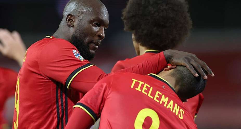 Belgium celebrate Youri Tielemans' R openerImage credit: Getty Images
