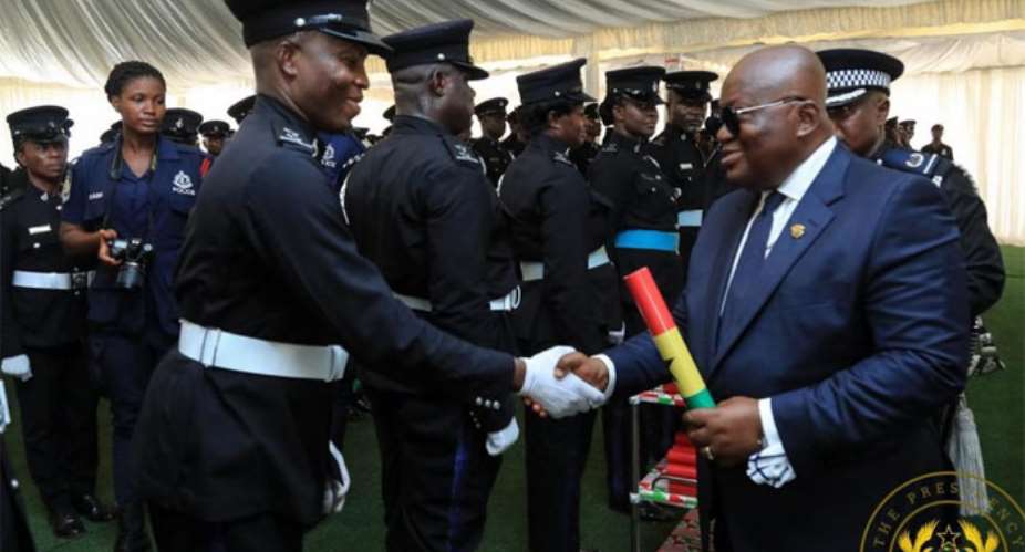 Akufo-Addo Admonished  Police Officers To  Change The Corruption Image