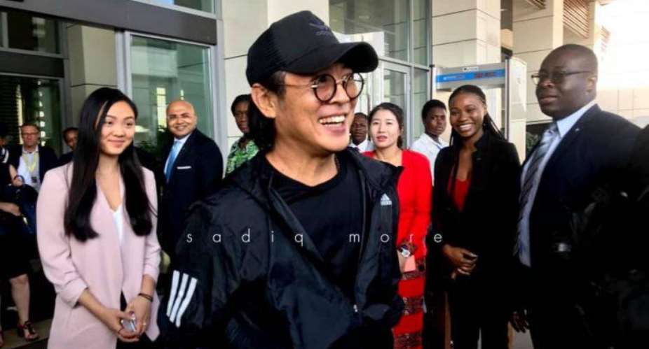 Jet Li And China's Alibaba Chairman Jack Ma In Ghana
