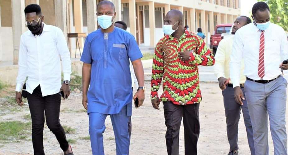 Ngleshie Amanfro MP inspects ongoing projects