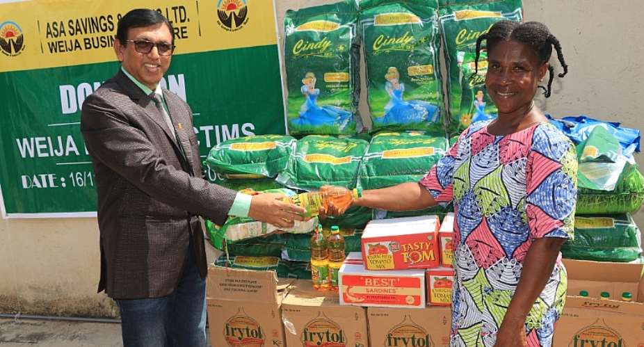 ASA Savings and Loans donate food items to Weija flood victims