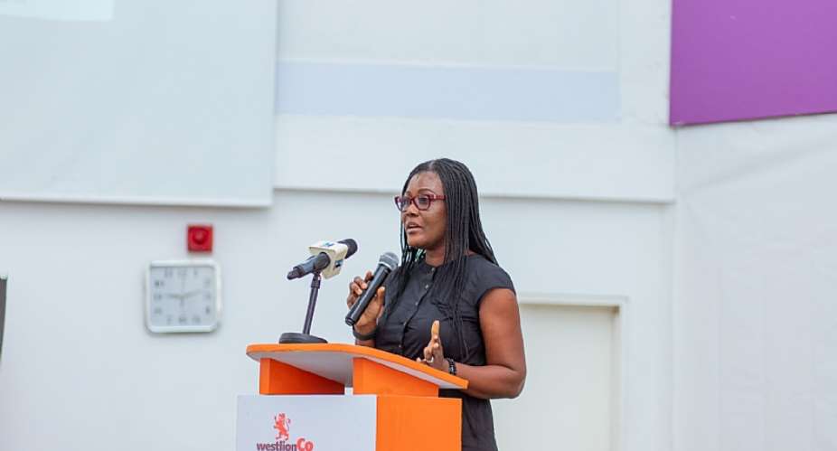  Ohenewa Sakyi-Bekoe, Development Consultant  Board Member, WestlionCo, delivering an opening speech at the 2nd Africa Entrepreneurship Accelerator Summit 2023, British Council - Accra