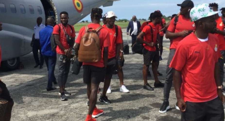 Watch Black Stars Arrive In Sao Tome Ahead Of AFCON Qualifier