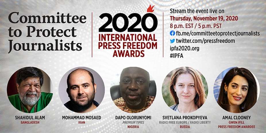 CPJs 2020 International Press Freedom Awards To Stream Thursday