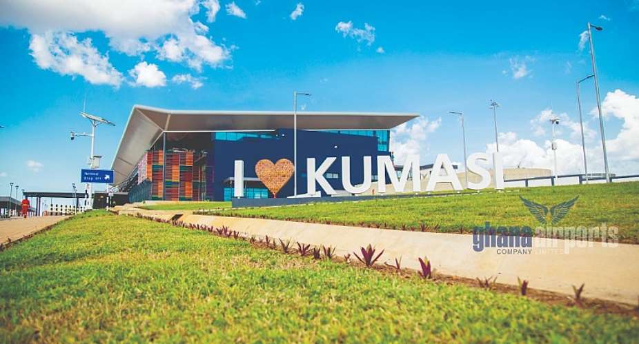 The current Kumasi International Airport terminal building serving both domestic and international passengers