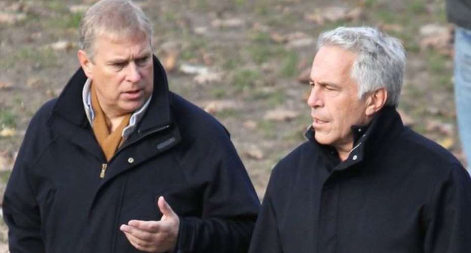 Prince Andrew with Jeffrey Epstein in New York's Central Park in 2010