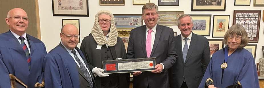 Conservative MP Sir Graham Brady Awarded Freedom of the City of London for Public Service