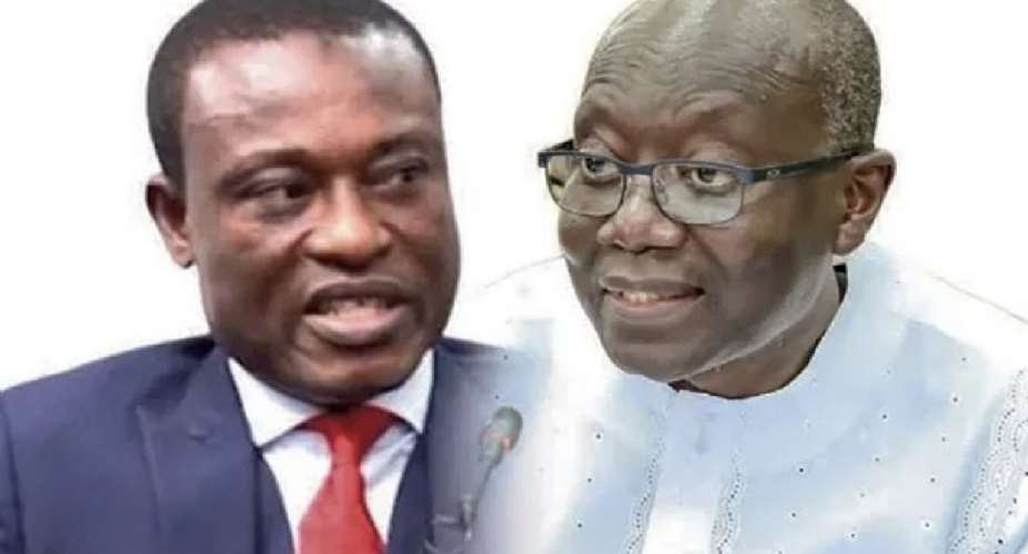 Special Prosecutor Kissi Agyebengleft and former Finance Minister Ken Ofori-Atta