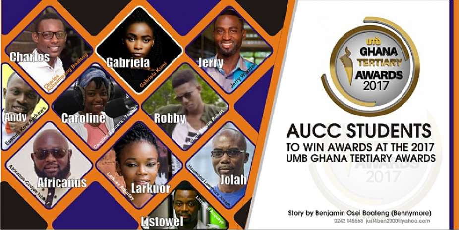 AUCC Students To Win Awards At The 2017 UMB Ghana Tertiary Awards