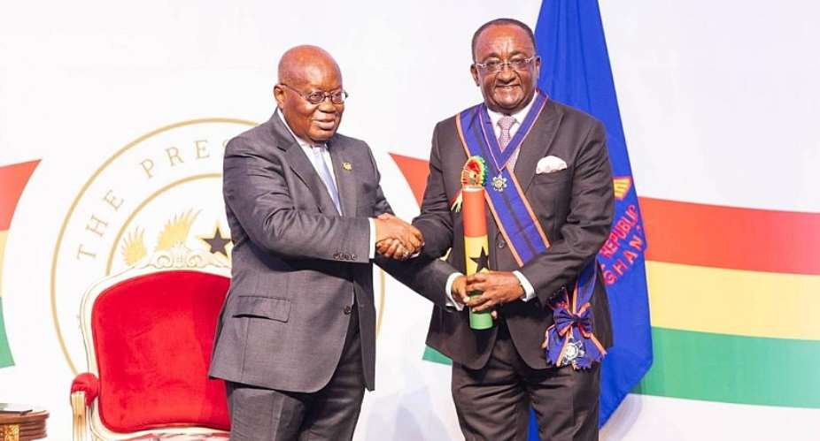 Dr. Owusu Afriyie Akoto honoured with Order of the Volta Officer Award