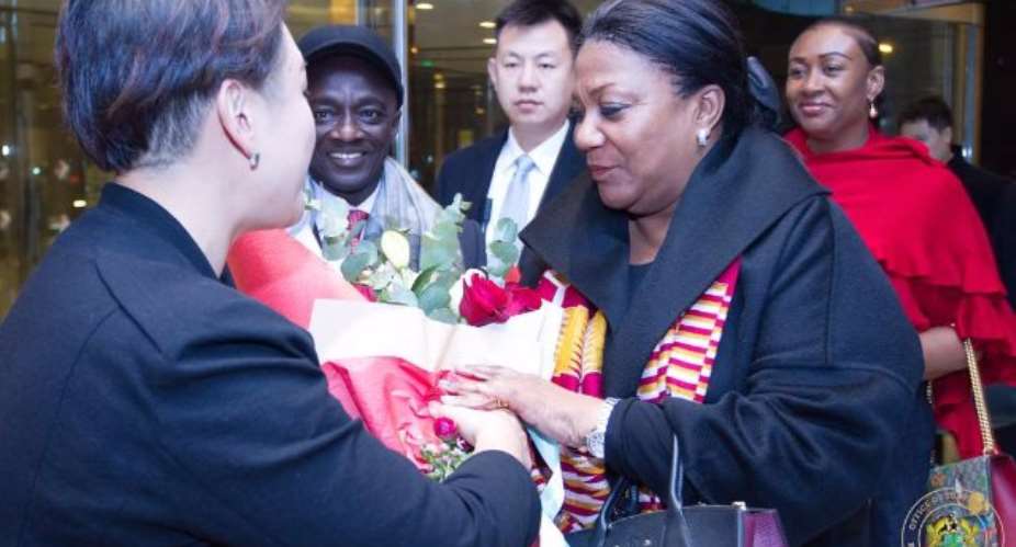 Ghana's First Lady Arrives In China